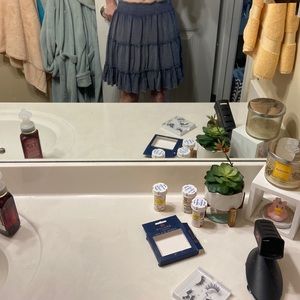 blue layered skirt